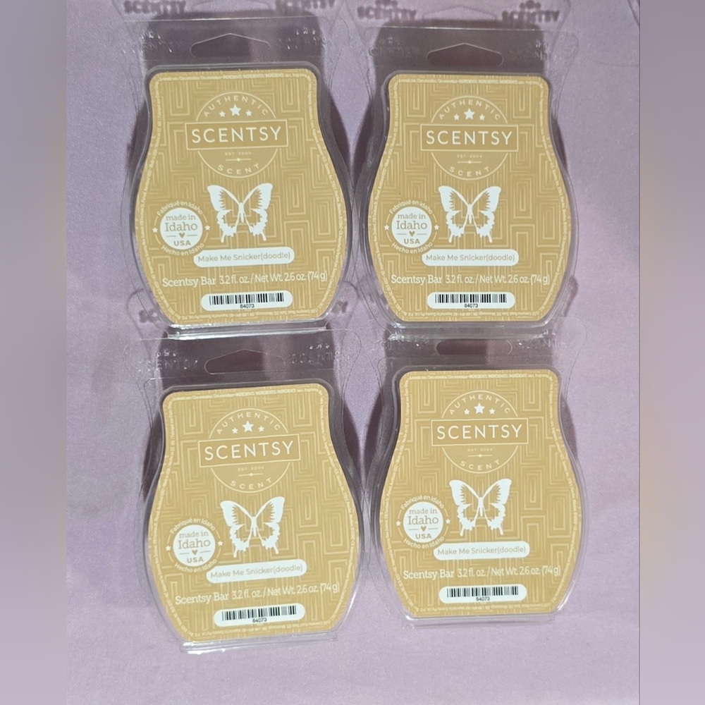 Scentsy Make Me Snicker(doodle) Wax Bar Bundle Of 4 NEW
